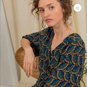 Silk & Salt Journey Wrap Dress African Peacock
